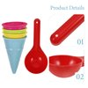 TOYANDONA 5pcs Beach Toys Plastic Ice Cream Cones Scoop Kids Seaside Play Sand Toys for Children Toddlers (Random Color)