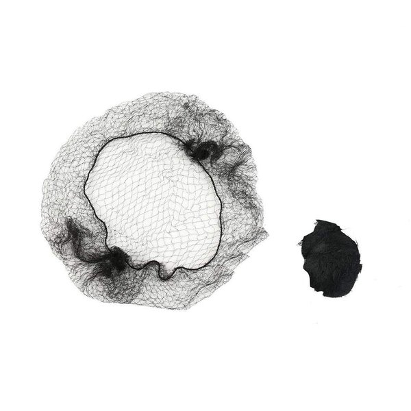 60Pcs Hair Nets Invisible Elastic Edge Mesh Reusable Bun Hair Nets for Ballet Dance or Food Service (20 Inches/50cm, Black)