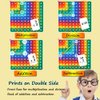 1-9 Addition Chart & 9x9 Multiplication Tables, Right-Angled Rainbow Square 100 Bubbles Math Games Multiplication Games for Multiplication Study Division Learning Math Manipulatives