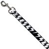 Dog Leash Lightning Bolts Sketch Black White 6 Feet Long 1.0 Inch Wide