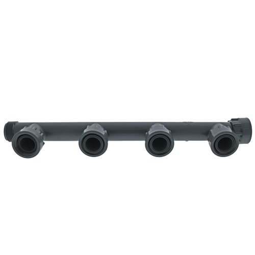 1" x 1" x 1" x 4 Multiport Drip Irrigation 4-Outlet Swivel Manifold (Swivel x Mipt x Swivel)
