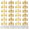 Yaomiao 44 Pcs Foam Crowns for Kids Princess Tiaras Crowns Bulk Diamond Sticker Making Kits for Birthday Party Supplies(Vintage Style)