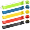 XonyiCos Exercise Resistance Bands Set for 5 Natural Latex Workout Bands for Working Out | Suitable for Pilates, Stretching, Physical Therapy, Yoga, Work from Home Fitness (5pc Set)