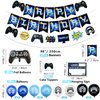 Video Game Party Decorations - 7th Birthday Decorations for Boys, HAPPY BIRTHDAY Banner, Video Game Balloons, Number 7 Blue Balloons, Gaming Hanging Swirls, Game On Birthday Party Supplies
