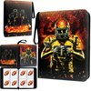 Football Card Binder 400 Pockets, Trading Card Binder Holder with 50 Removable Sleeves Fits 400 Sport Cards, Football Card Gifts Collector Album with Zipper Storage Display Case