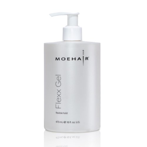 MOEHAIR Flexx Gel 16 Fl oz. Flexible hold styling gel,adds texture moisture and shine to hair, non-greasy, detangles, styles and keeps hair intact, Hair gel for women and men