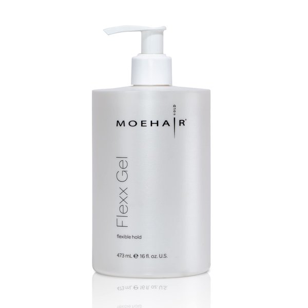 MOEHAIR Flexx Gel 16 Fl oz. Flexible hold styling gel,adds texture moisture and shine to hair, non-greasy, detangles, styles and keeps hair intact, Hair gel for women and men