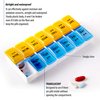 Deke Detachable Pill Organizer case, 14 Daily compartments, AM PM Slot, Weekly dosis Container, Medicine Holder, Pills Medication Dispenser, Vitamin, Supplement