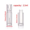 COSIDEA 30pcs 2.5ml Round Clear empty lip gloss tubes bulk with wand lipgloss bottle containers wholesale
