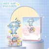 MEIEST Hot Air Balloon Building Blocks Set,Fantasy Dream Journey Collection Construction Building Bricks Toy,Home Decoration (Snow)