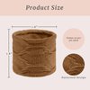 Mirlern 50-Piece Wide Cotton Stretch Hair Ties for Women Girls, No Damage Rubber Bands for Thin Thick Hair Elastic Ponytail Holders Scrunchies (Coffee Theme)