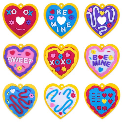 XJF Foam Valentine Craft Kit for Kids,Make 24 Foam Hearts,Foam Heart Stickers for Valentine's Day DIY Craft Supplies School,Church,Classroom Project