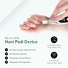 PediLux Pro Professional Manicure Pedicure Kit, Cordless Electric Nail File Set, Nail Drill Machine, Toe Nail Dremel Tools, Filer, Buffer, Sander, Thick Toenail Grinder, Remove Cuticles & Callus