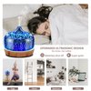 Porseme 500ml Essential Oil Diffuser 3D Glass Aromatherapy Ultrasonic Humidifier-Auto Shut-Off, Timer Setting, BPA Free for Home Hotel Yoga SPA Gift