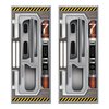 Beistle Set of 2 Plastic Spaceship Door Covers, Decorations for Outer Space Galaxy Alien Theme Birthday, Futuristic Party Supplies & Wall Decor, 6' x 30"