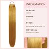 VAVANGA 28inch Long Ponytail Extension with Hair Tie, Dark Blonde Yaki Straight Ponytail Thick Braiding Hair Ponytail Natural Fake Pony Tails Hairpiece for Women (#27)