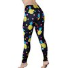 Comfy Yoga Pants - Soft Milk Silk Workout Leggings for Women - Fun Lightweight Printed Yoga Leggings (Pineapple Love, US 4-10)