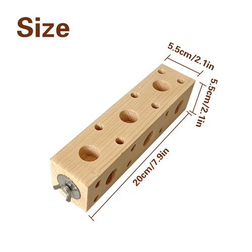 KeaJuidy Bird Wooden Block Chewing Toy Parrot Chewing Toy Wood Toys Foraging Training Toys for Small Animals Shredding Biting Wood Bird Cage Accessories Teething Toy for Lovebird Parakeets Cockatiels