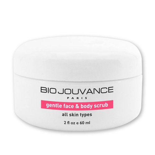 BIO JOUVANCE PARIS - Gentle Face & Body Polish Scrub 2oz / 60ml - For All Skin Types | Professional Exfoliating Face Wash | Daily Facial Skin Care Treatment Regimen | Made in France