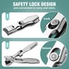 Popular Wide Jaw Opening Toenail Clippers with Catcher & 360°Rotary Nail Clippers for Seniors, No Splash Mess Free Self Collecting Nail Cutter w Catching Storage Unique Novelty Gifts for Men Women