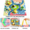 VGY Press and Go Car Toys for Toddlers 1-3, 6 Pack Baby Toy Car Set with Play Mat for Boy, Push Go Friction Vehicle Toys for Infants, One First Birthday Gifts for 1 2 3 Year Old Boys Girls
