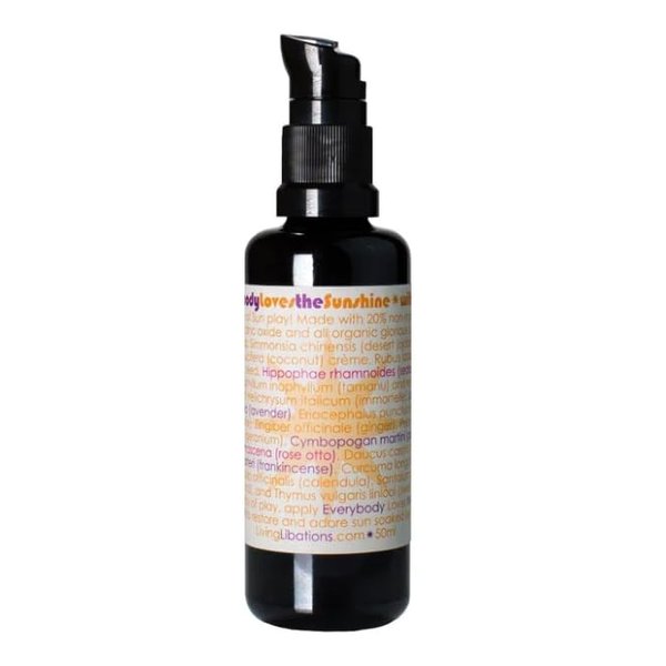 LIVING LIBATIONS - Organic Everybody Loves The Sunshine Body Lotion With Zinc | Natural, Plant-Based, Clean Beauty (1.7 fl oz| 50 ml)