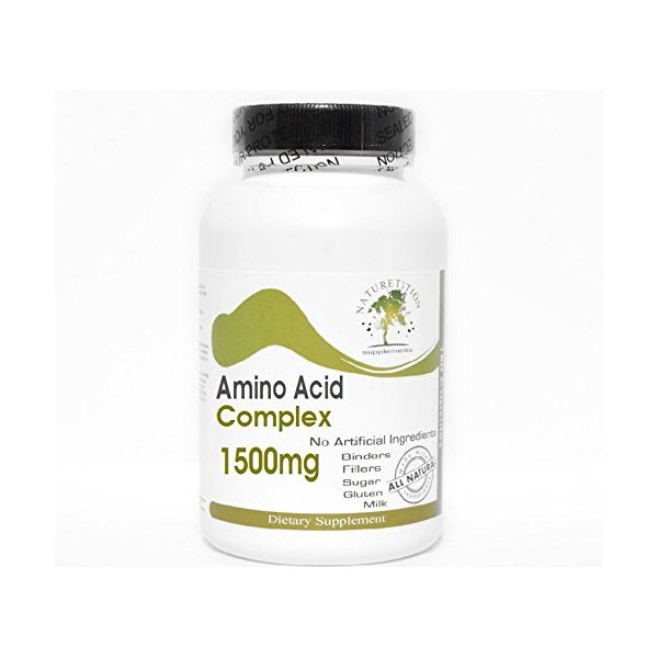 Naturetition Supplements Amino Acid 1500mg Complex ~ 100 Capsules - No Additives