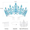 VELSCRUN Blue Crystal Birthday Tiara Crowns for Women Girls It's My Birthday Sash Queen Girls Princess Crown with Combs Happy Birthday Party Decorations Mom Sisters Birthday Gift Hair Accessories