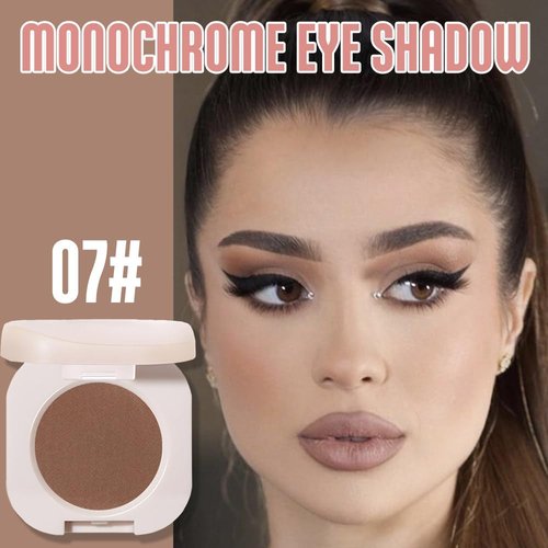 Single Nude Coffee Brown Matte Eyeshadow,Bright High Pigment Intense Monochrome Eye Shadow,Apply Makeup Easily,Matte Pressed Powder Single Eyeshadow,24 Hour Eye Makeup Longwear Waterproof,Blendable