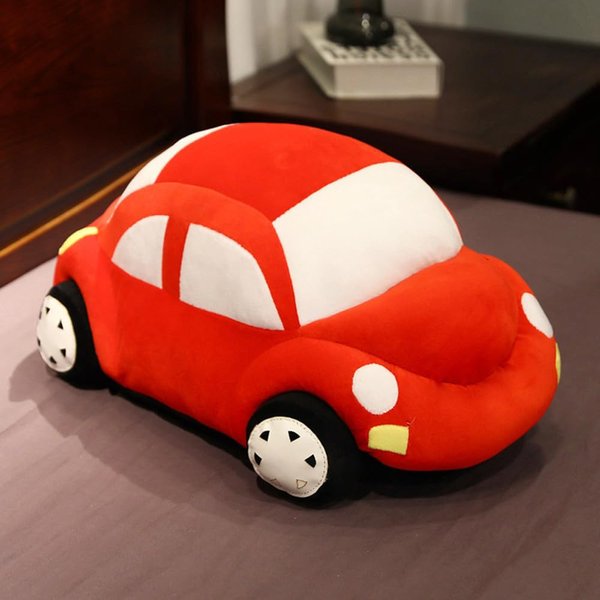 TONGMAN 12 inch Car Plush Toy, Car Shaped Plush Pillow, Super Cute Car Plush Cushion, Great Gift for Kids or Birthday Party (Red)