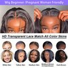 Wear and Go Glueless Wig Human Hair Pre Plucked with Baby Hair Body Wave Lace Front Wigs Human Hair Pre Cut Lace Glueless 4x4 HD Closure Wear and Go Wig for Beginners 180 Density