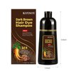 KOYSOY Dark Brown Hair Dye Shampoo 3 in 1，100% Covers Gray Hair，Hair Color Shampoo Can Avoid Going to the Salon to Dye Your Hair，Convenient and Effective Shampoo Hair Dye(500mL，17.6 Fl Oz)(Dark Brown)