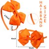 Kistreao Bow Headband Big Hair Bows Hair Band Orange Headbands Cute Hair Accessories for Women Girls Festival Holiday Party Supplies