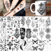 Bilizar 64 Sheets Long Lasting Flower Temporary Fake Tattoos For Women Arm Neck, Jellyfish Sunflower Moon Rose For Adults Girl, 3D Temp Realistic Snake Tatoo Stickers Serpent Peony Floral Kids