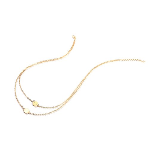 Aneneiceera Boho Layered Sequins Pendant Necklace Coin Necklace Gold Necklace Disc Pendant Necklace Chain Circle Necklace Jewelry for Women