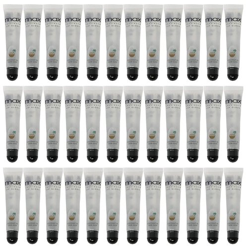 Cherimoya MAX Makeup Clear Lip Polish bulk (36 Pieces) Coconut