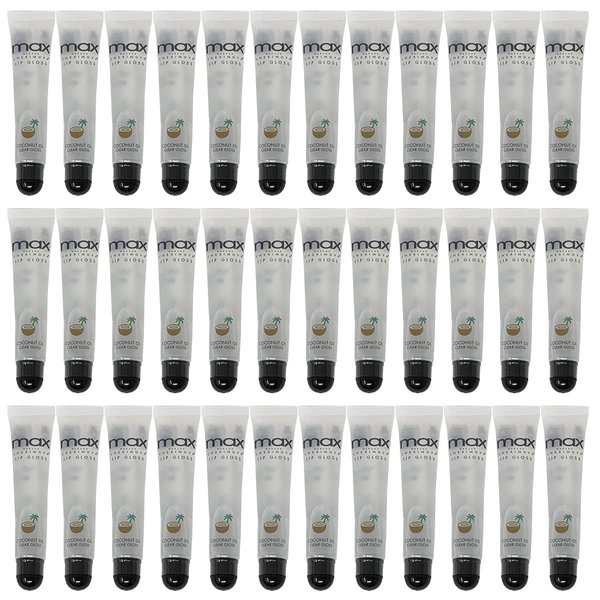 Cherimoya MAX Makeup Clear Lip Polish bulk (36 Pieces) Coconut