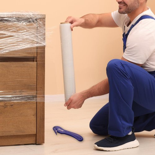 WOD SD-259B Disposable Handy Cutter Package Opener, Stretch Film Shrink Wrap Safety Box Cutters & Strapping Speedy Safety Cutter - Ideal For Office & Commercial Use