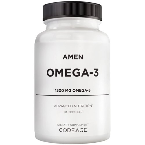 Amen Omega-3 Supplement - 1500mg High-Potency Daily Omega 3 - EPA and DHA Fatty Acids Fish Oil - ...