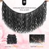 DMKEEP 12A Human Hair Bundles 18 20 22 Inch Body Wave Bundles Human Hair 100% Unprocessed Brazilian Raw Virgin Hair 3 Bundles Quick Weave Bundles Real Human Hair Extensions Natural Color
