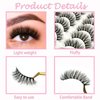 14 Pairs Short Mink Lashes Natural Look, 3D Wispy 12-18mm Cat-Eye Faux Mink Lashes Fluffy, Natural Wispy False Eyelashes Pack by Heracks (XK03)