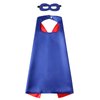 Evlatte Kids Superhero Cape and Mask, Festival Fancy Dress Superhero Costumes for Boys and Girls Dress up for Halloween Christmas Cosplay Birthday Party (Blue-Red)