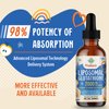 Prunucis 2000MG Liposomal Glutathione Liquid, 98% Absorption, Glutathione Liquid Supplement, Active Form L- Glutathione, Powerful Antioxidant Complex for Immune System, Aging Defense, Detox, 2 FL.OZ