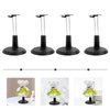 PATKAW Doll Stand, 4 Pcs 5.9 Inch Portable Doll Stands Teddy Bear Stand Doll Display Case for Storage and Organization of Childrens Dolls - Black