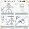 King Crown 2 Pcs Royal King Crown Metal Crystal Tiara Crown for Men Women Bridegroom Bride Princess for Wedding Halloween (Heart Style)