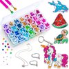 BRYTE Gem Art Diamond Painting Kits for Kids - Unicorn and Mermaid Craft Kit with Storage Case, Jewelry, Keychains, Stickers and More - Arts and Crafts - Perfect Toys and Gifts for All Ages