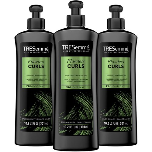 TRESemme Flawless Curls Combing Cream - Nourishing Curl Cream for Wavy Hair, Curly Hair Care with Coconut & Avocado Oil for Hair, Anti-Frizz Hair Styling Products, Scented, 10.2 Oz (Pack of 3)