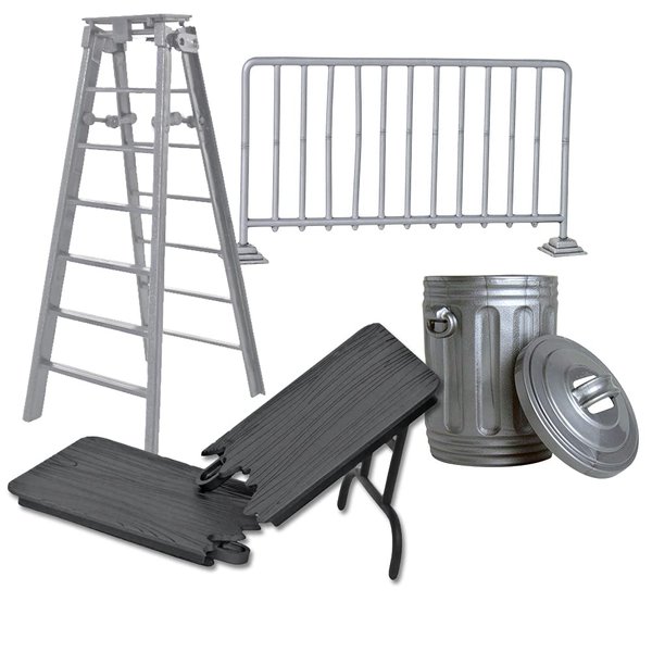 Set of 4 Accessories for Wrestling Action Figures