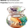 1pc Multicolour Dollhouse Miniature Goldfish Bowls with Smooth Surface, Realistic Chic Resin Dollhouse Fish Tank Accessories for Garden Scene Decor,1.06" x 0.51" x 1.02" Décor