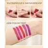 Metallic Diamond Glitter Matte Lipstick Crayon Pencil, Long Lasting Non-Stick Red Shiny Creamy Lip Gloss Lip Liner Pen, Sparkling High Pigment Waterproof Eyeshadow, Shimmer Lip Blam Stain Makeup – 08#